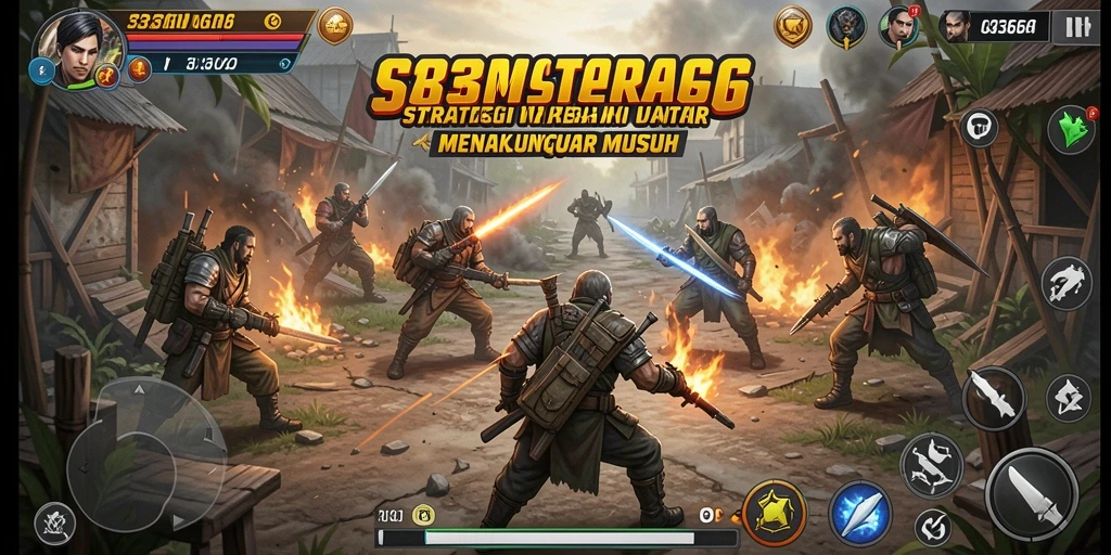 Screenshot gameplay menampilkan pertempuran strategi yang intens.