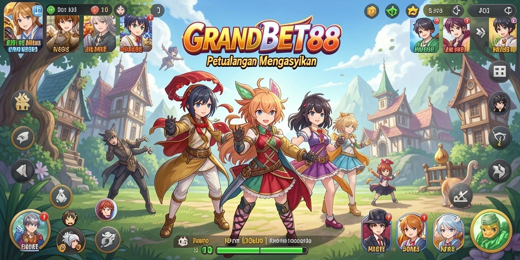 Tangkapan layar gameplay seru dari GRANDBET88 yang menampilkan aksi Anime.