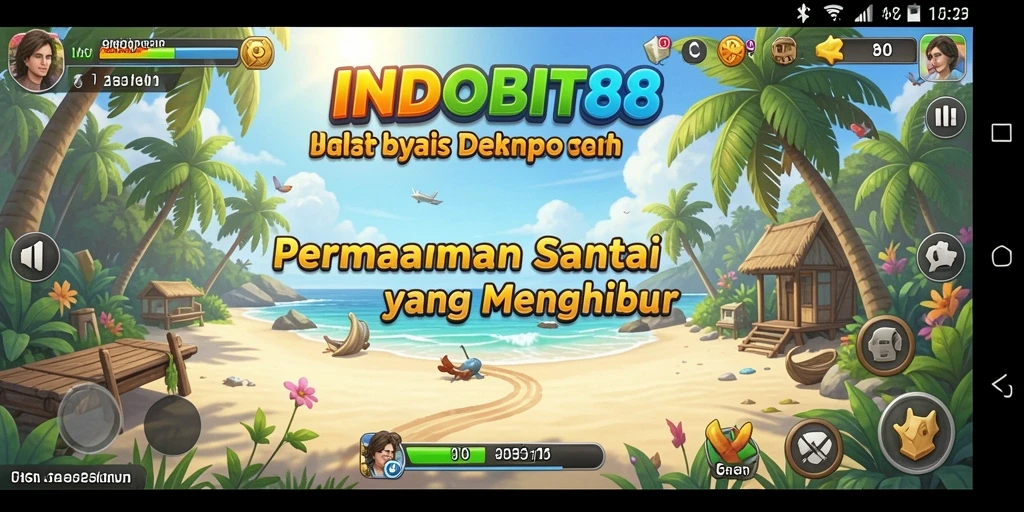 Tangkapan layar gameplay <strong>INDOBIT88</strong> menampilkan suasana ceria dan tantangan yang menarik.