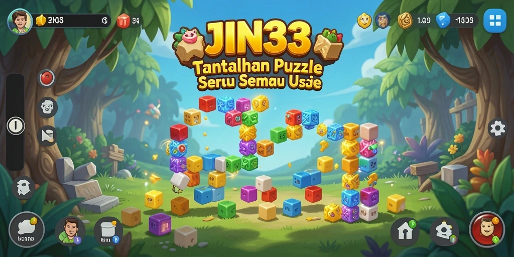 Screenshot pertandingan JIN33 menampilkan gameplay puzzle yang menarik.
