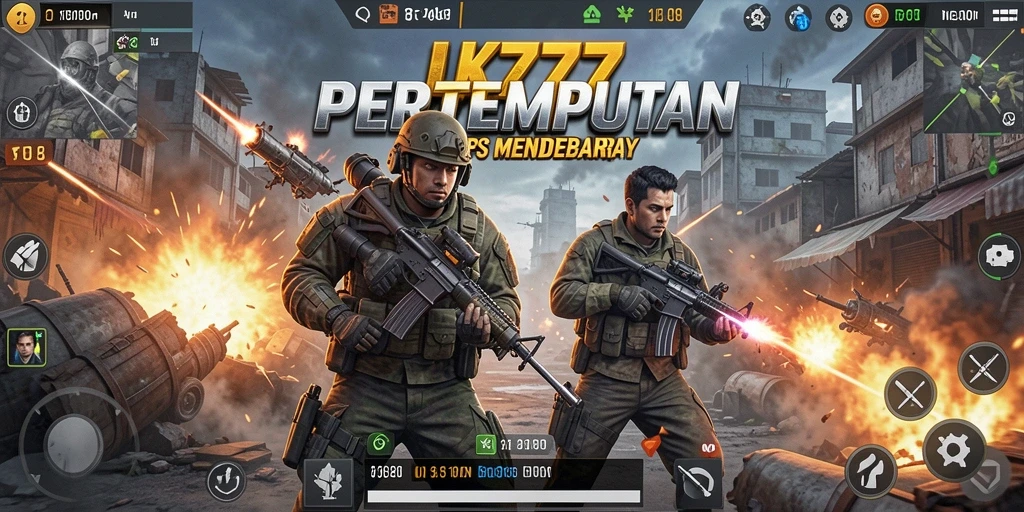 Tangkapan layar LK777 menampilkan aksi tembak-menembak yang mendebarkan.