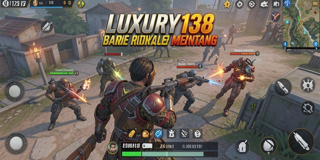 Gameplay LUXURY138 yang seru dalam pertempuran Battle Royale.