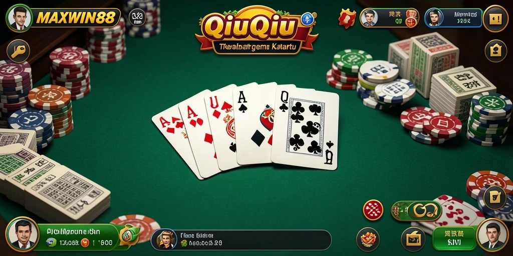 Tampilan menarik dari gameplay QiuQiu MAXWIN88.