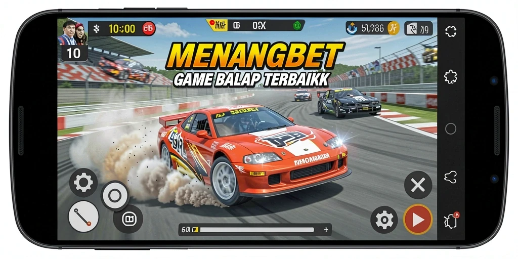 Gameplay balap menegangkan dalam MENANGBET yang penuh aksi.