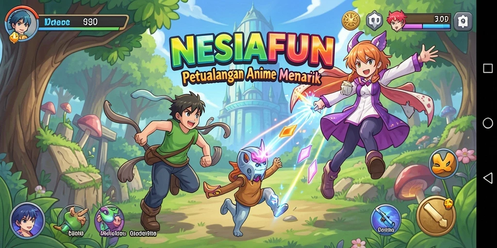 Tampilan gameplay Anime yang menarik dan penuh warna.
