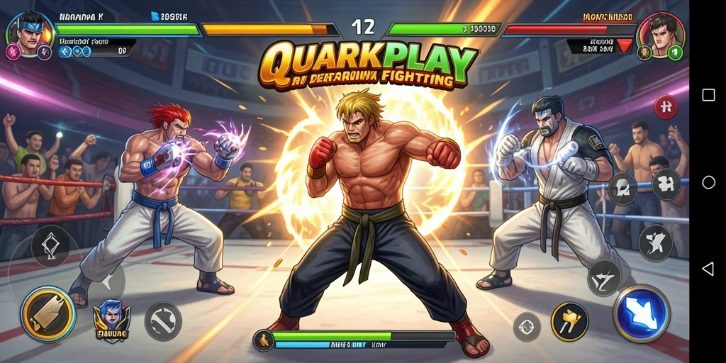 Tampilan gameplay seru dalam battle arena QUARKPLAY.