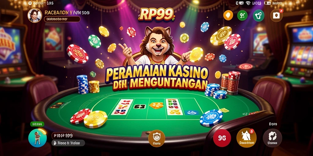 Tampilan menarik dari gameplay Kasino RP99 yang mendebarkan.