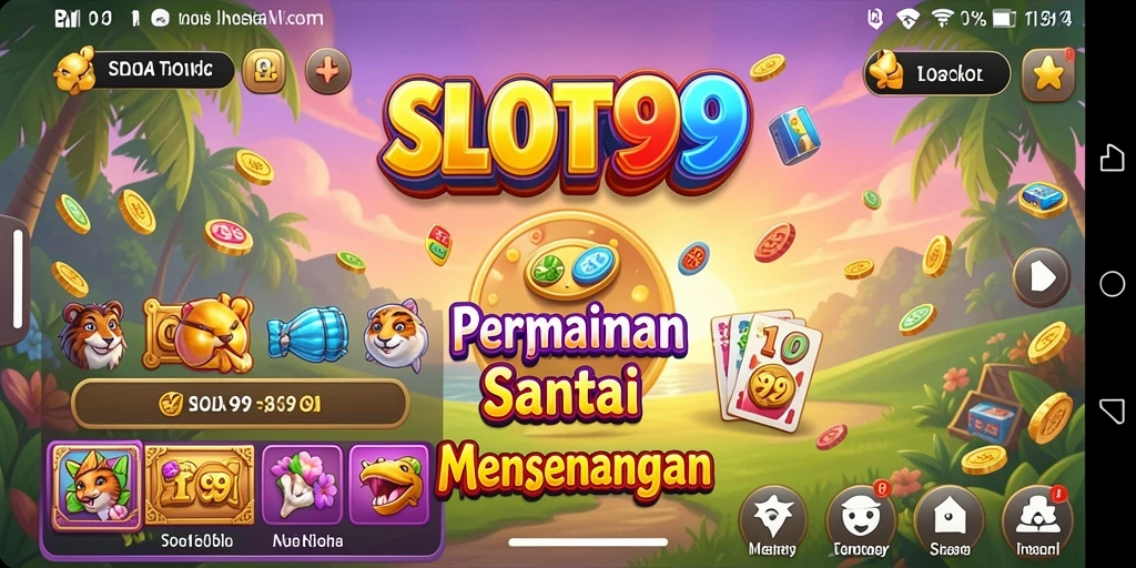Screenshot menampilkan gameplay seru SLOT99 dengan slot yang beragam.