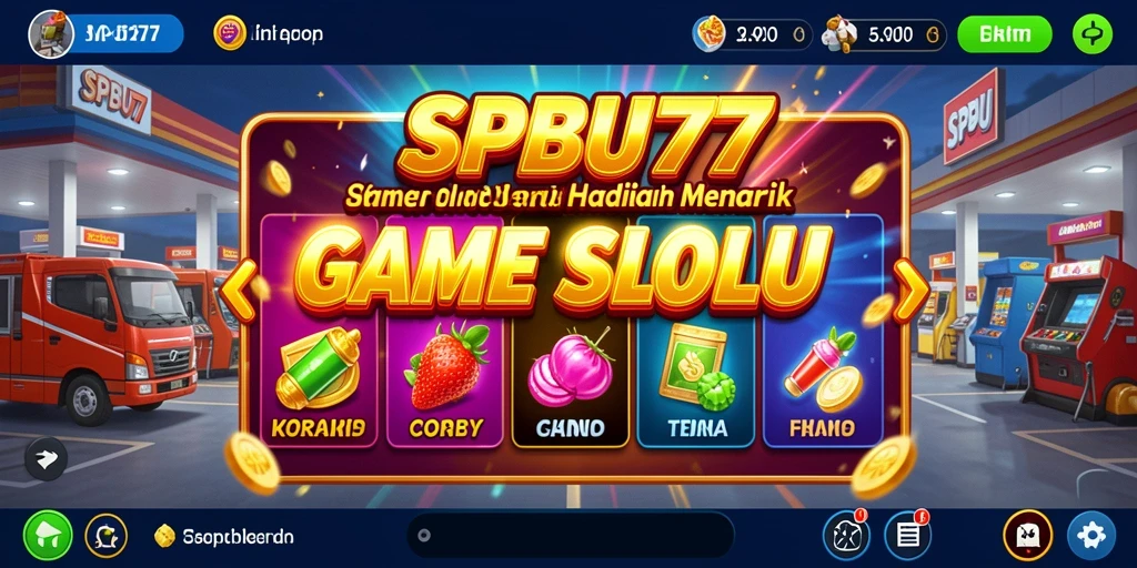 Tampilan gameplay SPBU77 dengan berbagai simbol slot yang menarik.