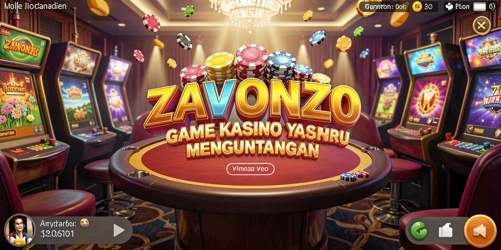 Tampilan gameplay kasino ZAVONZO yang menarik dan interaktif.